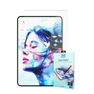 Película protetora transparente para tablet 3mk Paper Feeling™ com embalagem azul