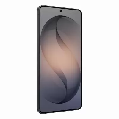 Smartphone preto com ecrã grande e câmara frontal central