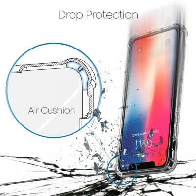 Capa protetora transparente para telemóvel com tecnologia Air Cushion para proteção contra quedas
