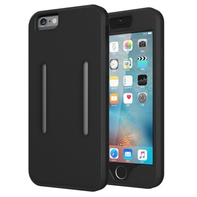 Capas protetoras pretas para telemóvel com textura lisa e riscas verticais em relevo