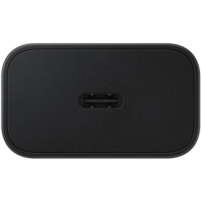 Base de carregamento preta com entrada USB-C.