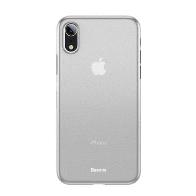 Capa transparente fosca para iPhone com marca Baseus