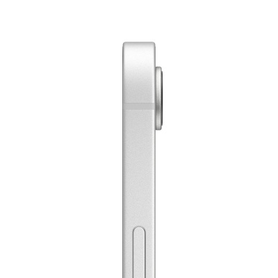 Lado lateral prateado de smartphone com botão longo