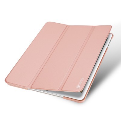 Capa protetora rosa para tablet com dobras e texto ESR READING