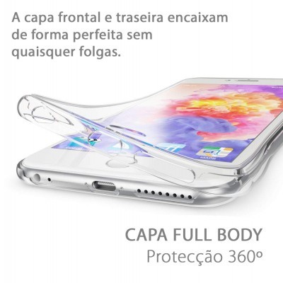 Capa protetora transparente para smartphone com encaixe perfeito e proteção 360º