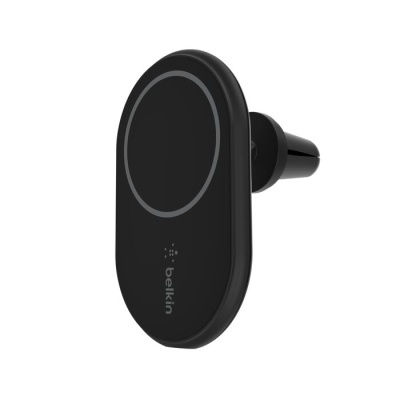 Carregador wireless portátil Belkin preto com encaixe para carro