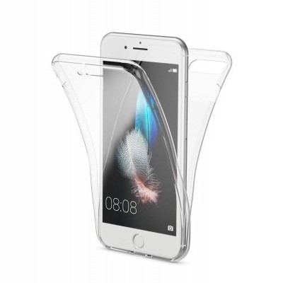 Smartphone com capa de telemóvel transparente