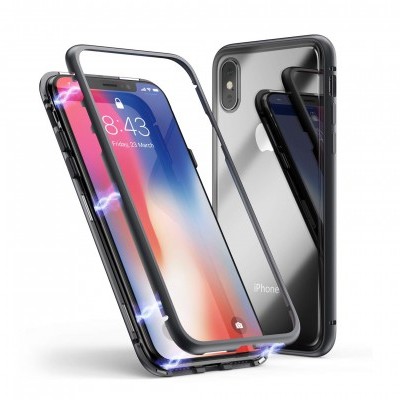 Capa protetora transparente para iPhone com bordas pretas