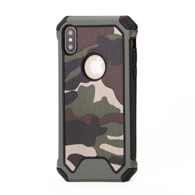 Capa para smartphone camuflada com bordas em silicone