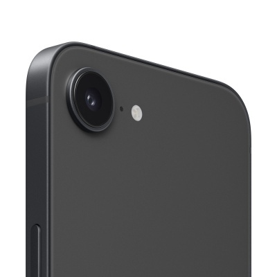 Canto superior traseiro de smartphone preto com lente de câmara e flash LED