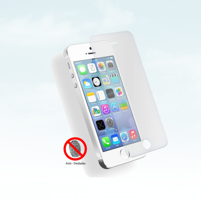 Smartphone com pelicula protetora transparente e ícone oleohidrófugo
