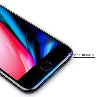 smartphone com capa transparente e texto 3D FULL NANO FLEX