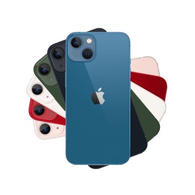 Conjunto de iPhones Apple em várias cores, vistos de trás