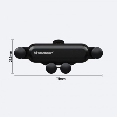 Suporte para smartphone preto WOZINSKY com almofadas arredondadas
