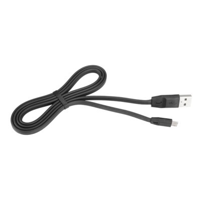 Cabo USB negro com conector tipo A e micro USB