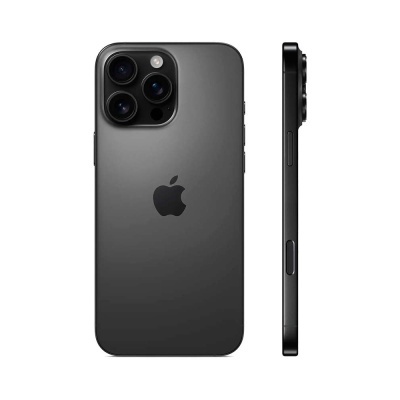 Smartphone preto Apple iPhone com câmara tripla e logótipo Apple na parte traseira