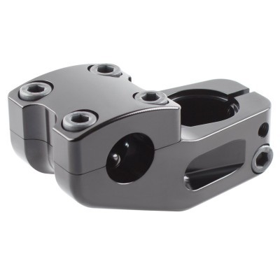 Suporte para guidão de bicicleta em metal preto com parafusos