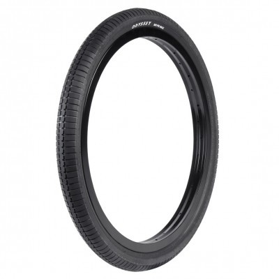 Pneu preto com texto branco GP PRESS 20X2.25 flanco em fundo branco