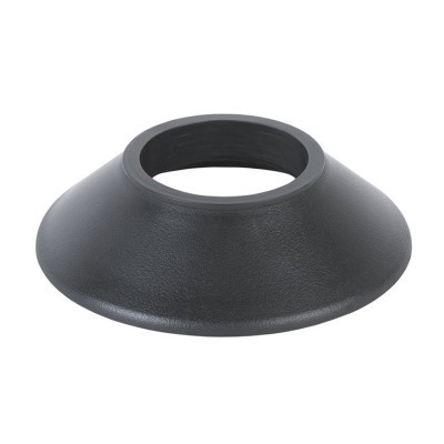 Peça preta cónica com orifício circular no centro