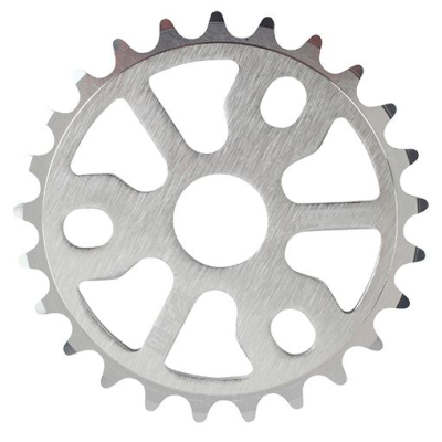 Corrente dentada metálica prateada para bicicleta com 24 dentes