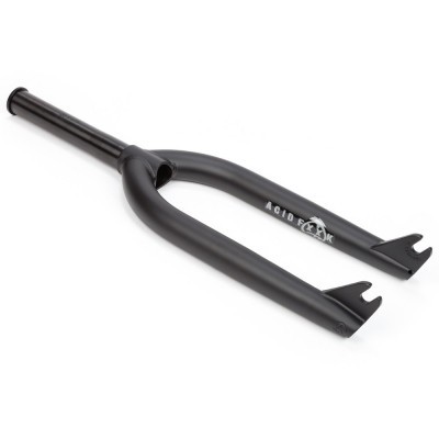 Garfo de bicicleta BMX preto com logotipo ACID FOX