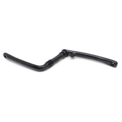 Espigão para bicicleta preto em metal curvado