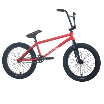 Bicicleta BMX vermelha Sunday com selim preto e guiador preto