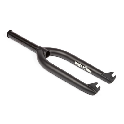 Garfo preto para bicicleta BMX com logótipo DUST DARK