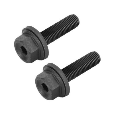 Parafusos pretos de cabeça sextavada e flange