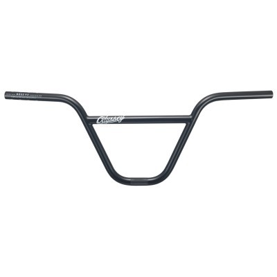 Guidão de bicicleta BMX preto com escrita branca 'Odyssey'