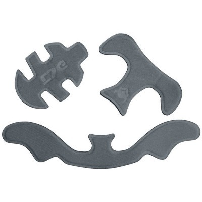 Conjunto de 3 almofadas acolchoadas cinzentas para capacete