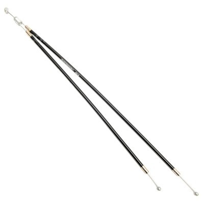 Cabos pretos para freio e embraiagem de bicicleta com pontas metálicas