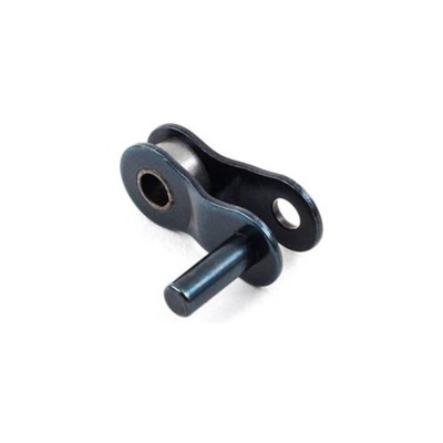 Conector metálico preto para corrente com pino cilíndrico