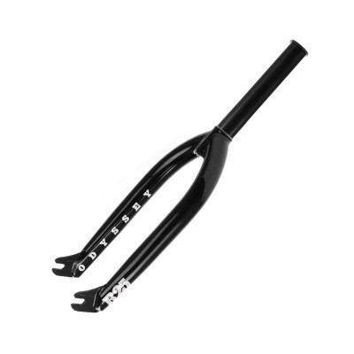 Garfo de bicicleta preto com texto branco ODYSSEY R26