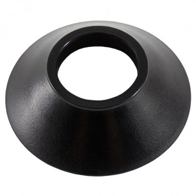 Anel preto de plástico com abertura central