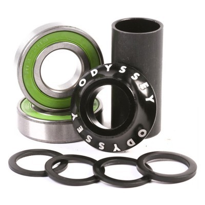 Peças de bicicleta rolamentos e espaçadores com inscrições ODYSSEY