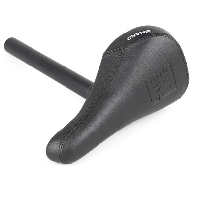 Selim de bicicleta BMX preto com barra de suporte