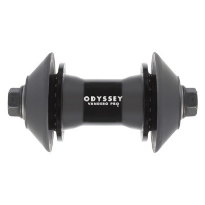 Cubo de bicicleta preto Odyssey Vandero Pro com inscrições em branco