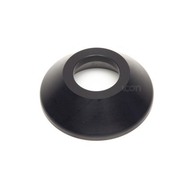 Dispositivo preto em forma de cone com orifício central