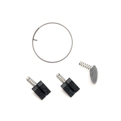 Conjunto de acessórios metálicos e plásticos com escovas de carvão e molas