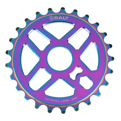 Roda dentada IRIDESCENTE azul e roxo para bicicleta BMX SALT