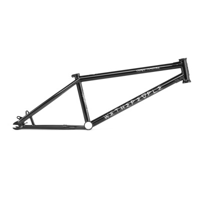 Estrutura de bicicleta preta com texto WETHEPEOPLE e ENCORE 22