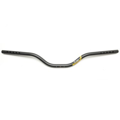 Guiador de bicicleta preto com etiqueta BB