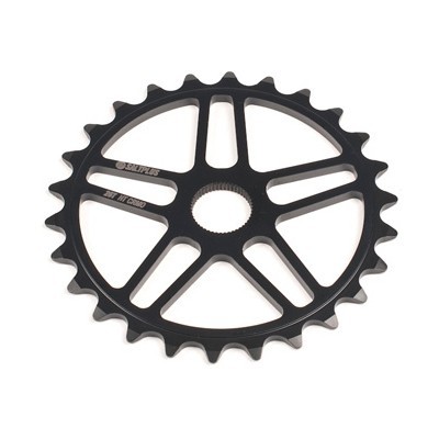 Prato de bicicleta preto com inscrições SURLY e SET MT CHAIN