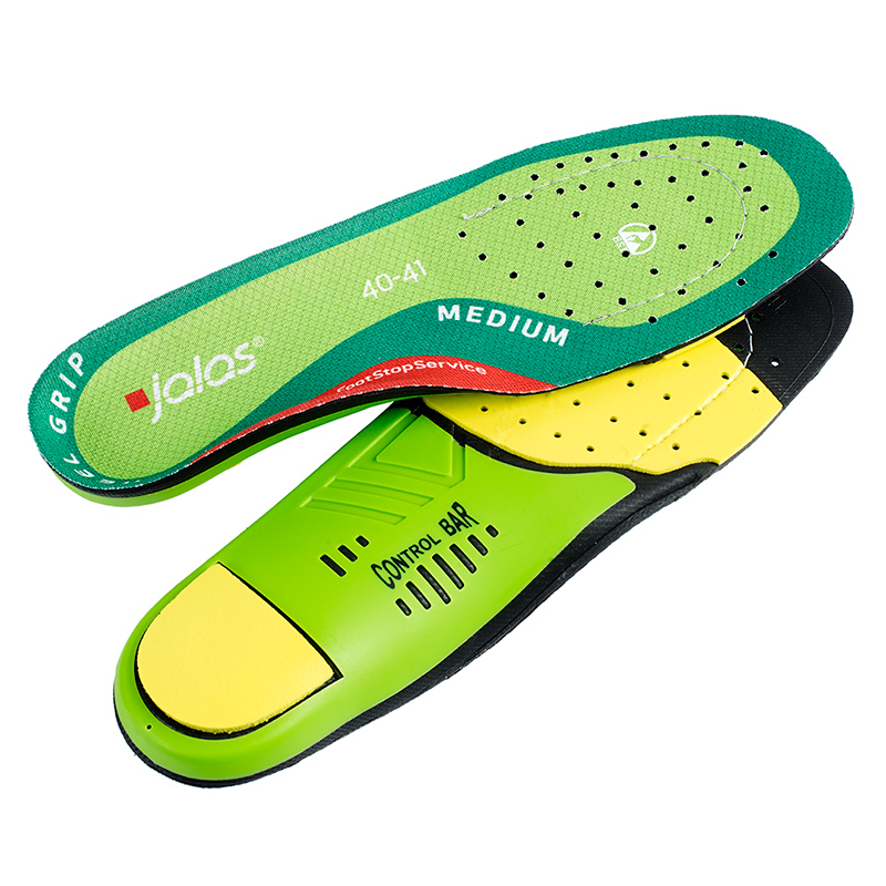 Palmilhas para calçado Jalas verdes com detalhes amarelos e pretos tamanho 40-41