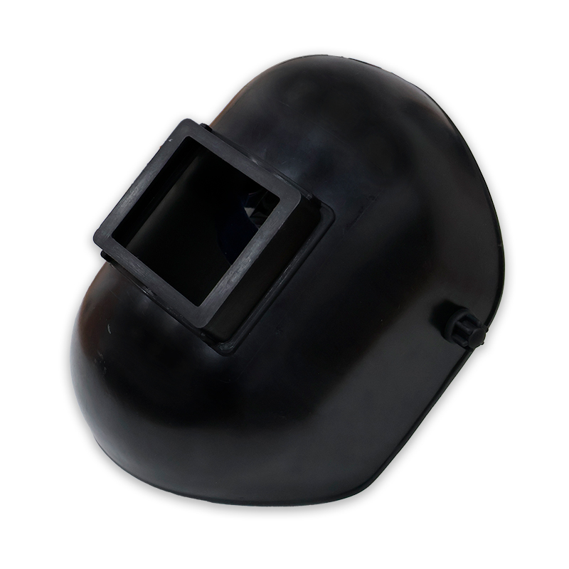 Máscara de soldadura preta com visor quadrado