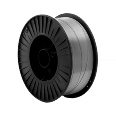 Carretel preto com fio metálico enrolado