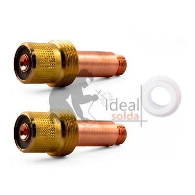 Acessórios de soldadura em cobre e latão com anilha branca