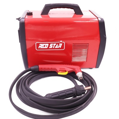 Máquina de soldadura vermelha e preta da marca RED STAR com cabo e pistola de soldar