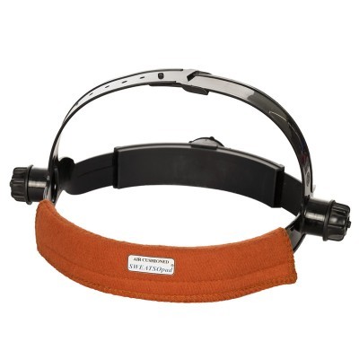 Suporte para cabeça ajustável com almofada frontal castanho alaranjado